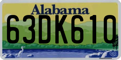 AL license plate 63DK610