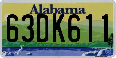AL license plate 63DK611