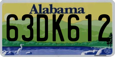 AL license plate 63DK612