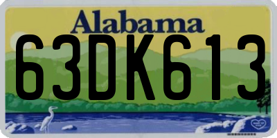 AL license plate 63DK613