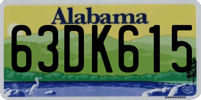 AL license plate 63DK615