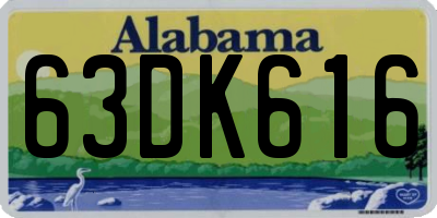 AL license plate 63DK616