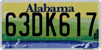 AL license plate 63DK617