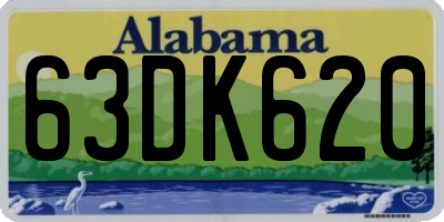AL license plate 63DK620