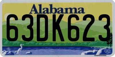 AL license plate 63DK623