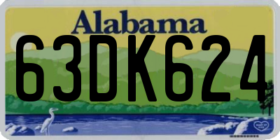 AL license plate 63DK624
