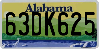 AL license plate 63DK625