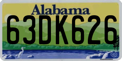 AL license plate 63DK626