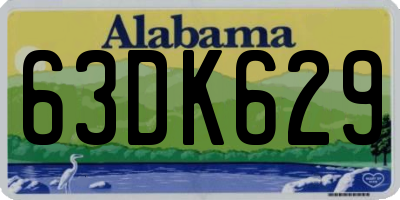 AL license plate 63DK629