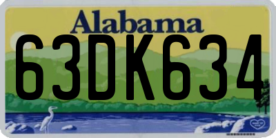 AL license plate 63DK634