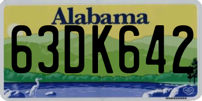 AL license plate 63DK642