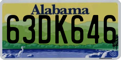AL license plate 63DK646