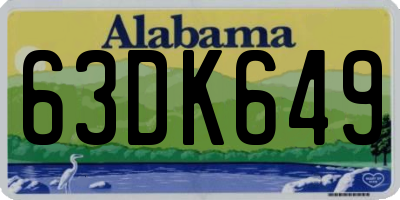 AL license plate 63DK649