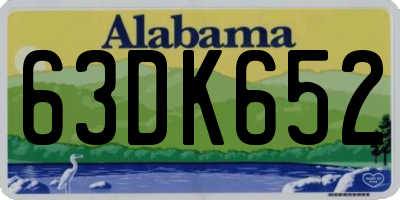 AL license plate 63DK652