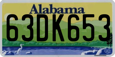 AL license plate 63DK653