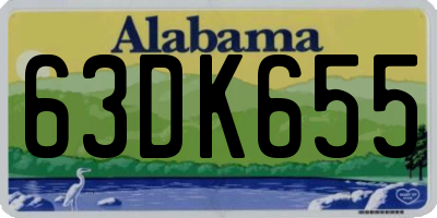 AL license plate 63DK655