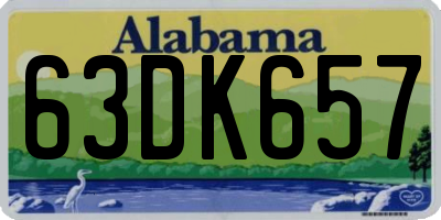 AL license plate 63DK657