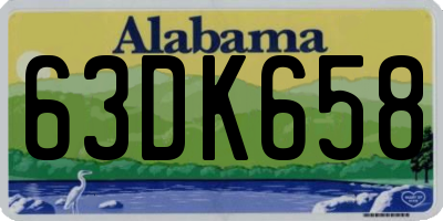 AL license plate 63DK658