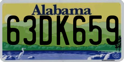AL license plate 63DK659