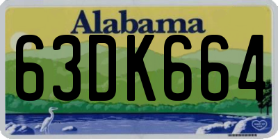 AL license plate 63DK664
