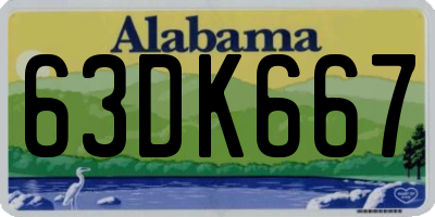 AL license plate 63DK667