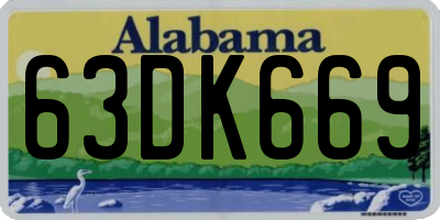 AL license plate 63DK669