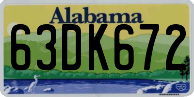 AL license plate 63DK672