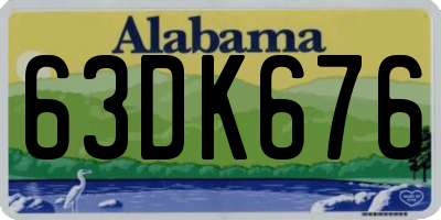AL license plate 63DK676