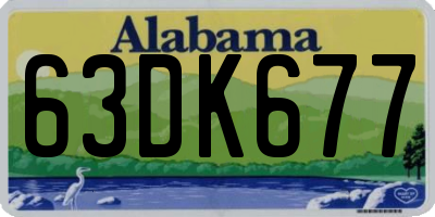 AL license plate 63DK677