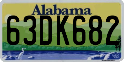 AL license plate 63DK682