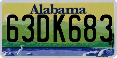 AL license plate 63DK683