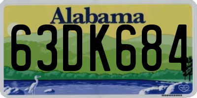 AL license plate 63DK684