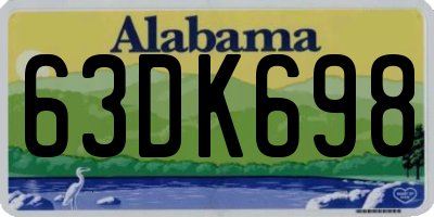 AL license plate 63DK698