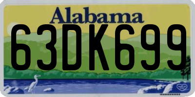 AL license plate 63DK699
