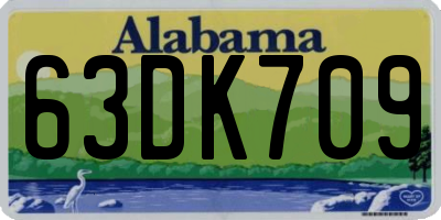 AL license plate 63DK709