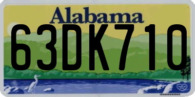 AL license plate 63DK710