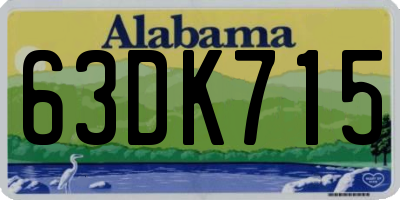 AL license plate 63DK715