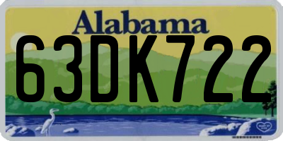 AL license plate 63DK722