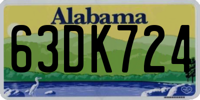 AL license plate 63DK724