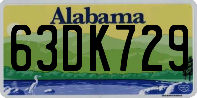 AL license plate 63DK729