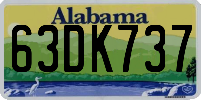 AL license plate 63DK737