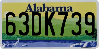 AL license plate 63DK739