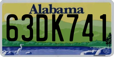 AL license plate 63DK741
