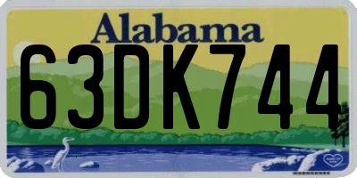 AL license plate 63DK744