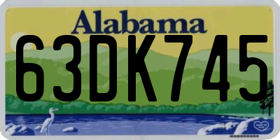 AL license plate 63DK745