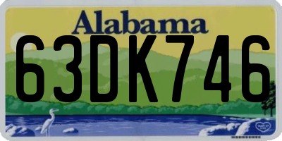 AL license plate 63DK746
