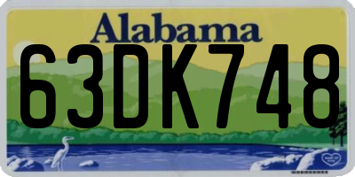 AL license plate 63DK748