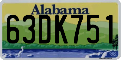 AL license plate 63DK751