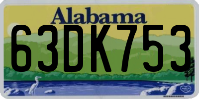 AL license plate 63DK753