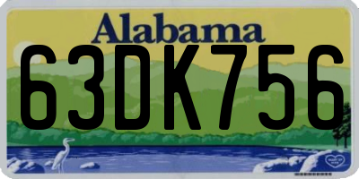 AL license plate 63DK756